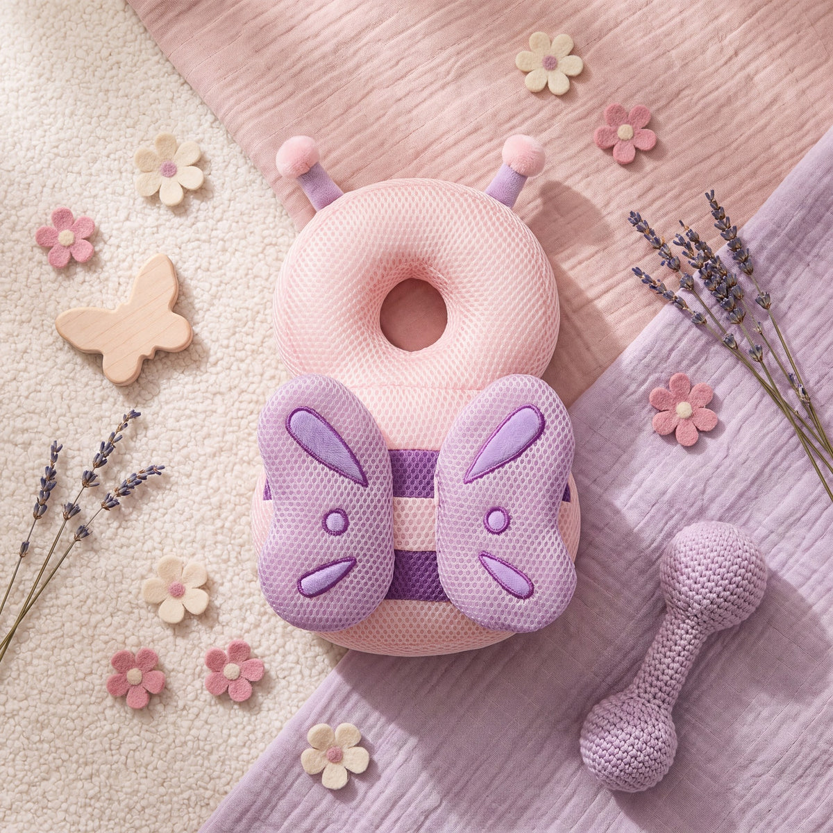 Little Bloom™ Winged Head Cushion — for Wobbly First Steps